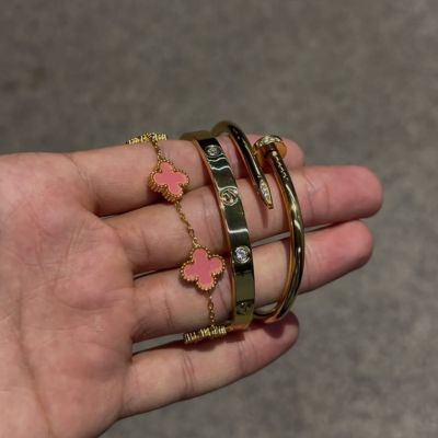 Ensemble de 3 bracelets de luxe en acier inoxydable