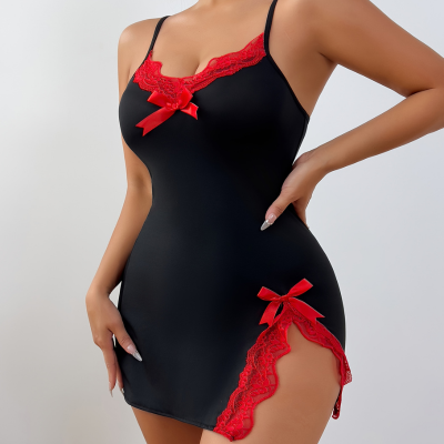 Chemise en dentelle cramoisie SIREN