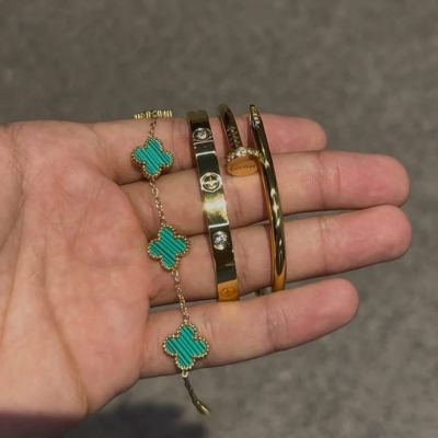 Ensemble de 3 bracelets de luxe en acier inoxydable